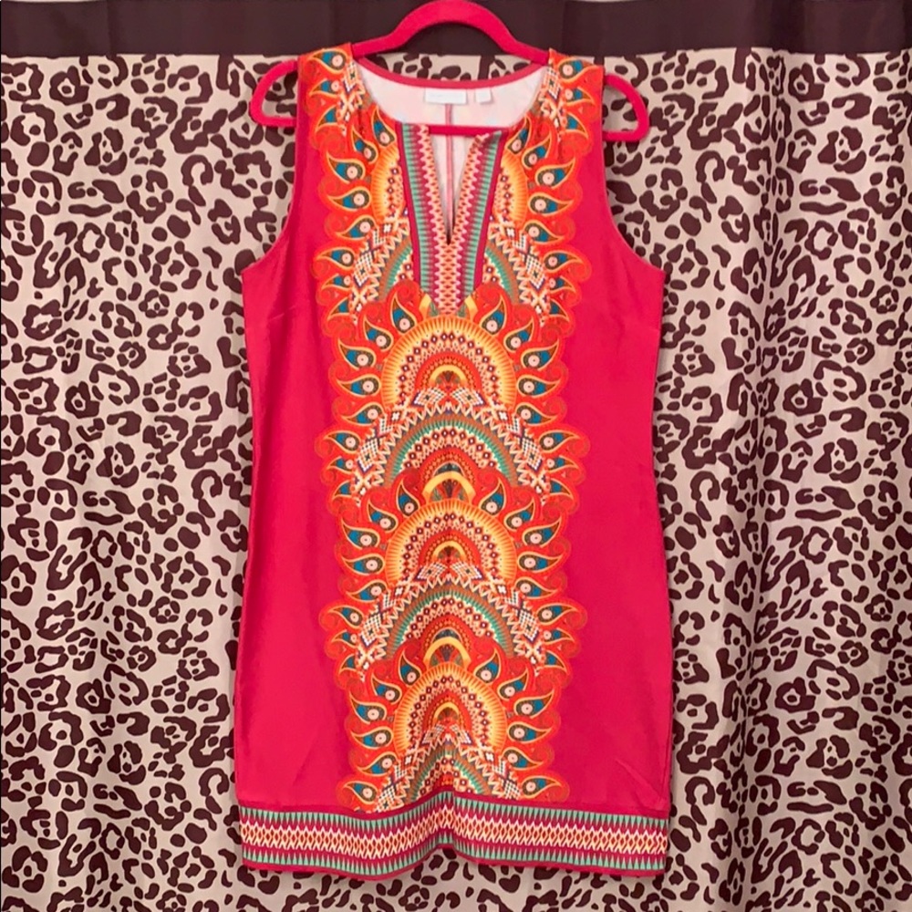 Fuchsia Sleeveless sheath dress